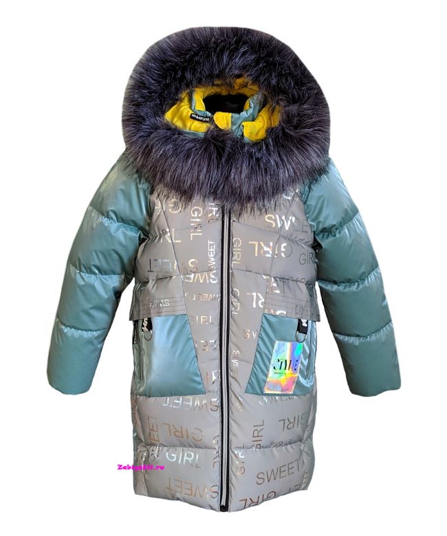 Детское пальто на меху для девочки