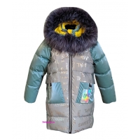 Детское пальто на меху для девочки