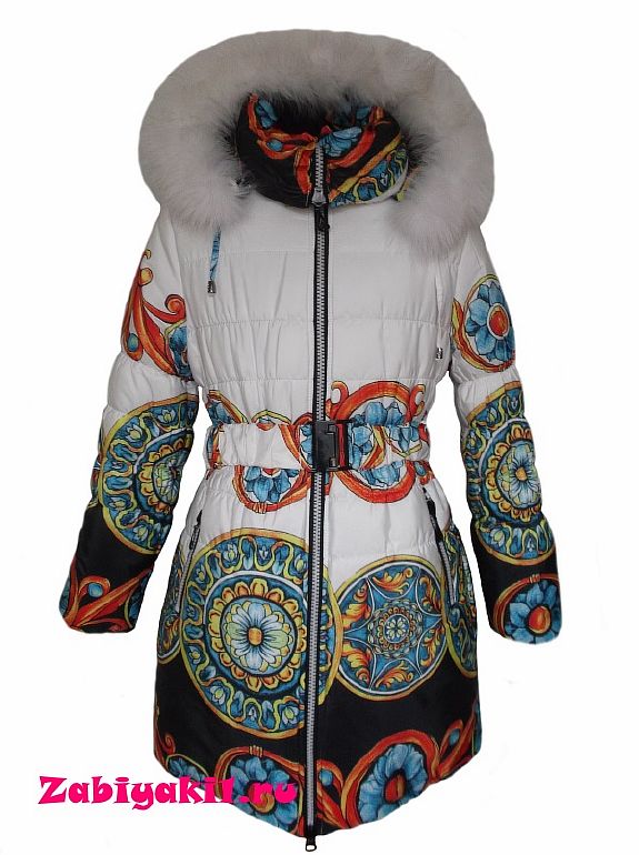 Зимнее белое пальто для девочки Moonbox