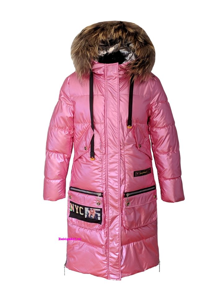 Блестящее пальто для девочки MazHuang