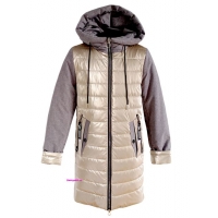 Комбинированное пальто для девочки