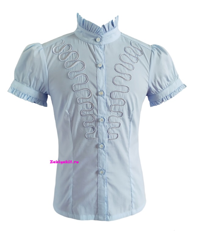 Голубая блузка для девочки с коротким рукавом Deloras