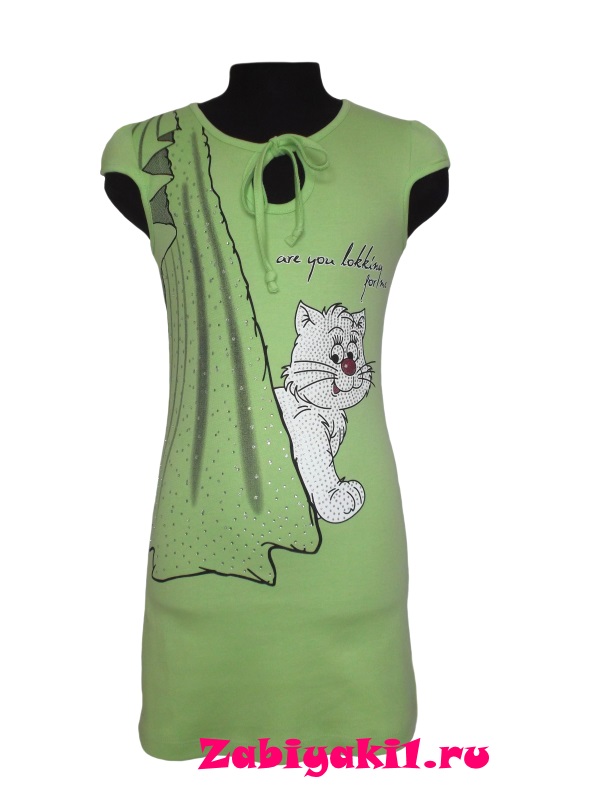 Платье Кошка для девочки Green Leaf