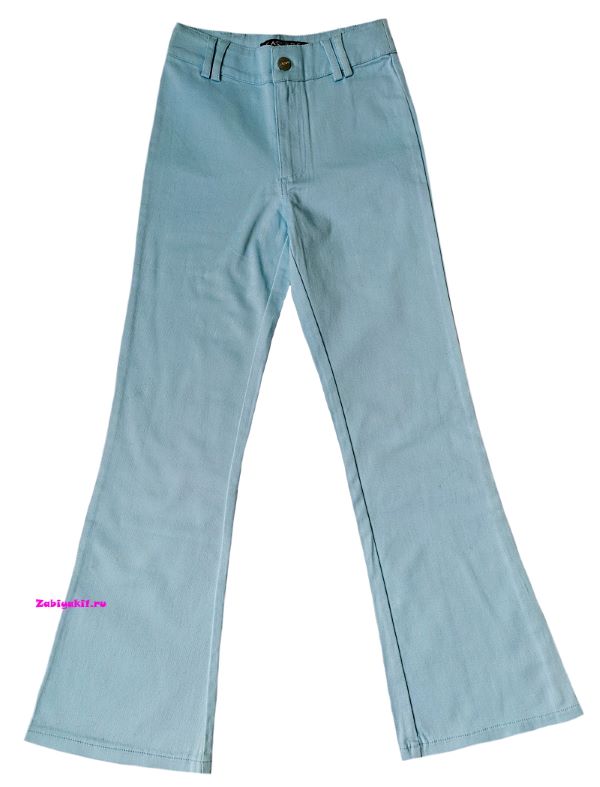 Расклешенные голубые брюки для девочки Deloras