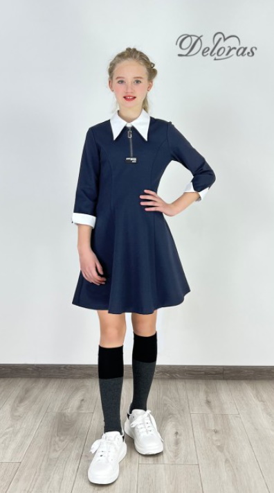 Школьное платье синее Deloras