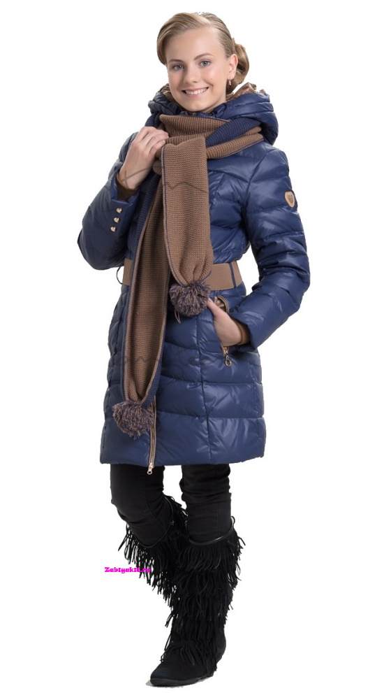 Пальто с шарфом для девочки Levin Force
